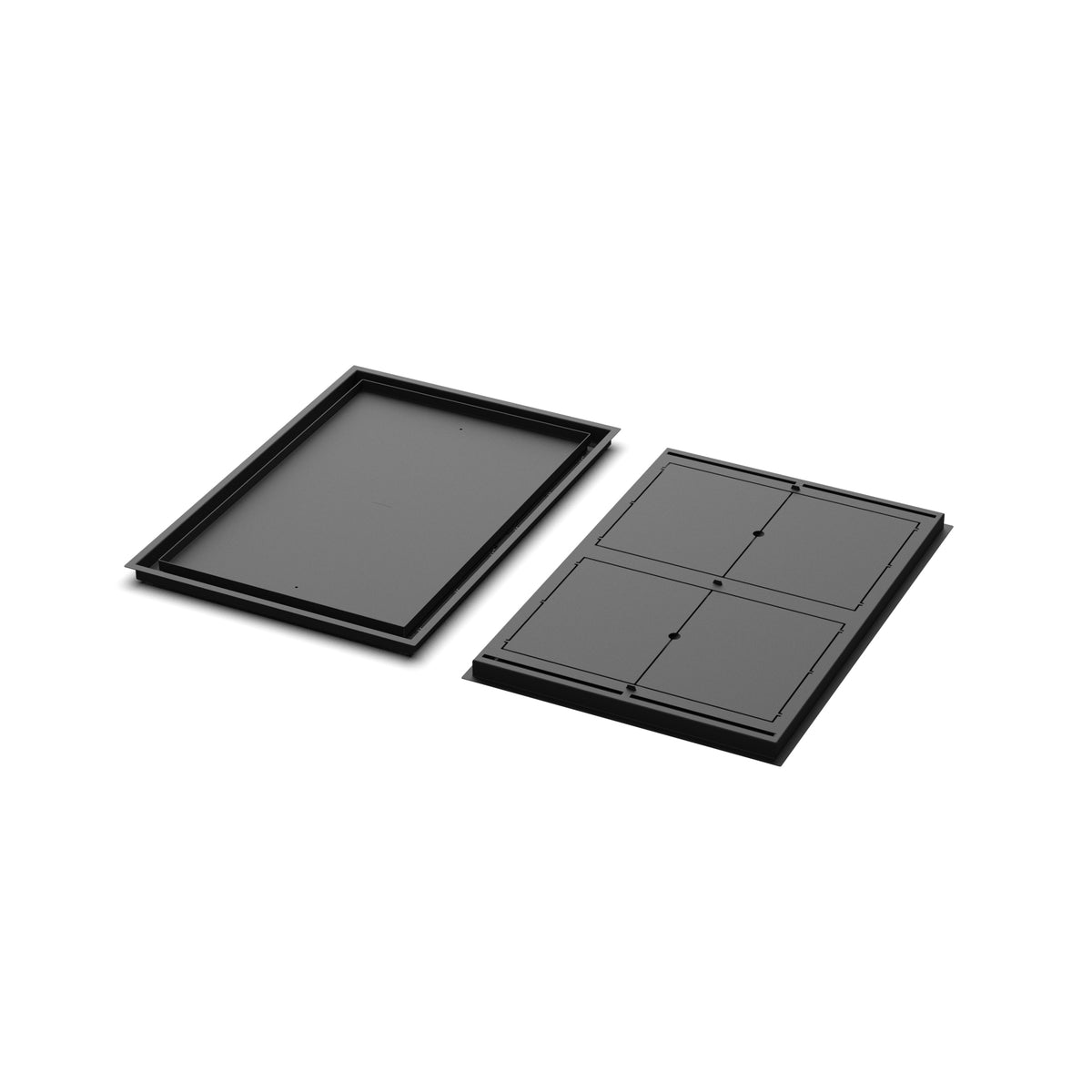 20x29 Classic floor register, front and back views side by side