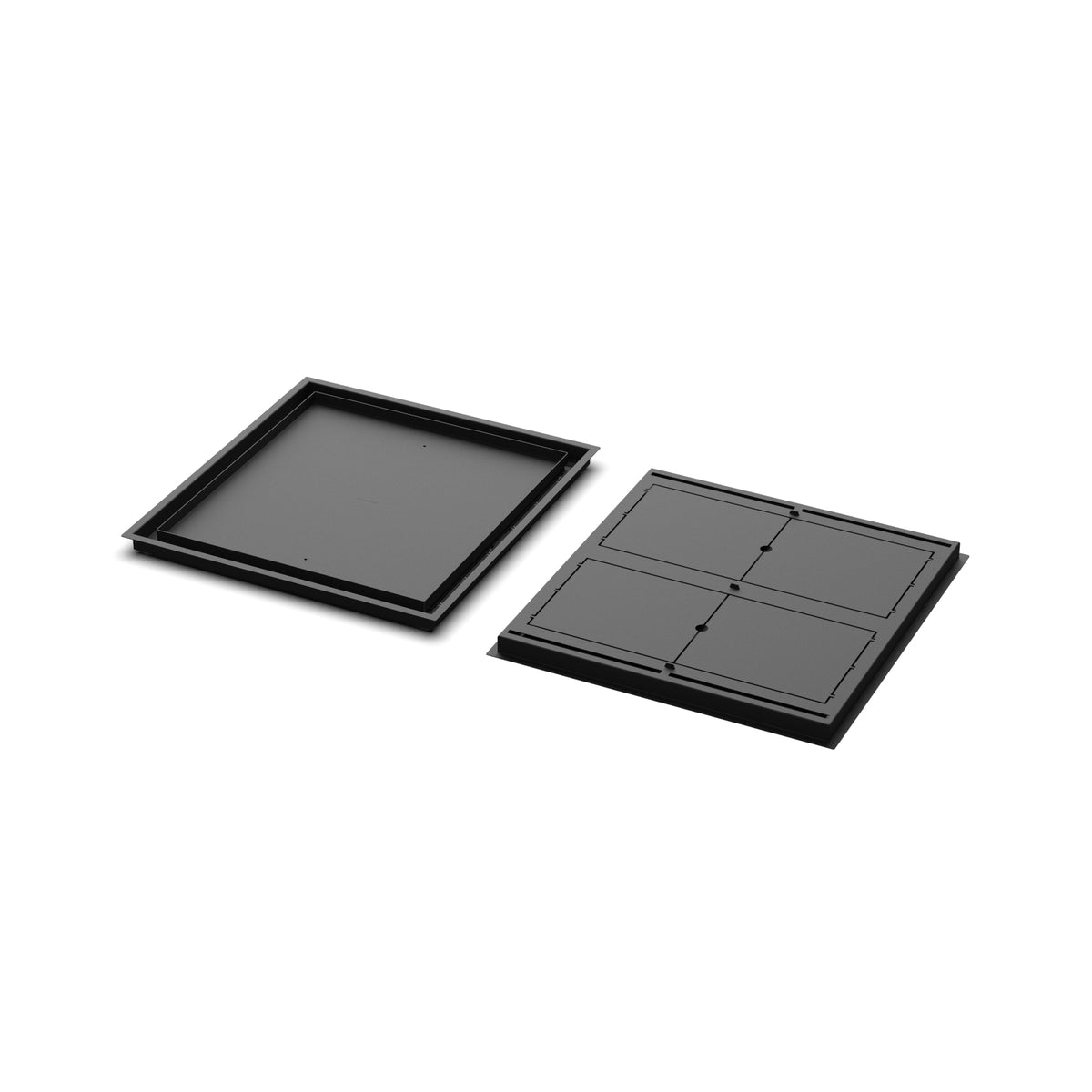 21x22 Classic floor register, front and back views side by side