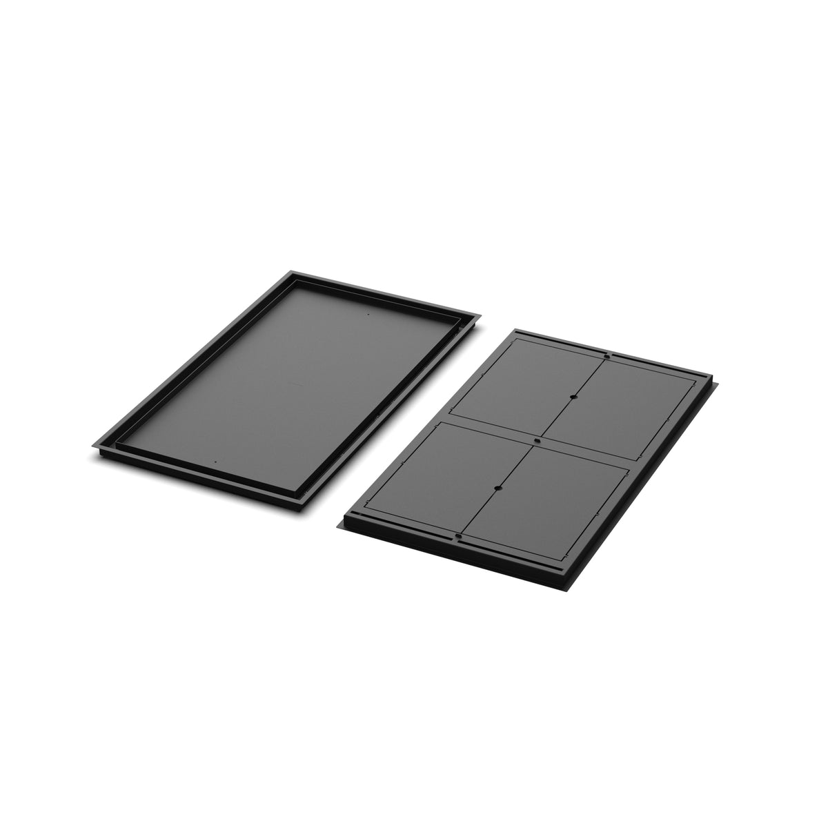 21x37 Classic floor register, front and back views side by side