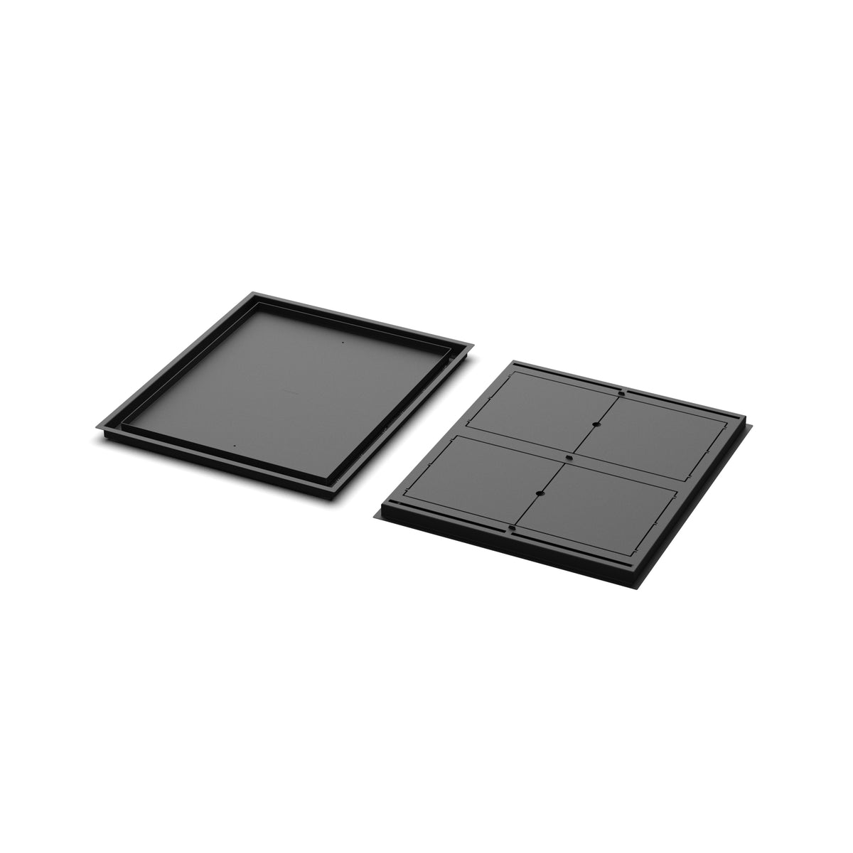 22x26 Classic floor register, front and back views side by side