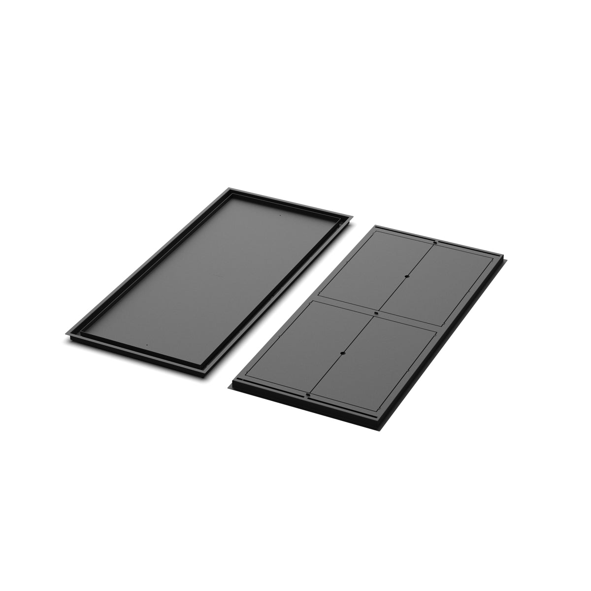 22x49 Classic floor register, front and back views side by side