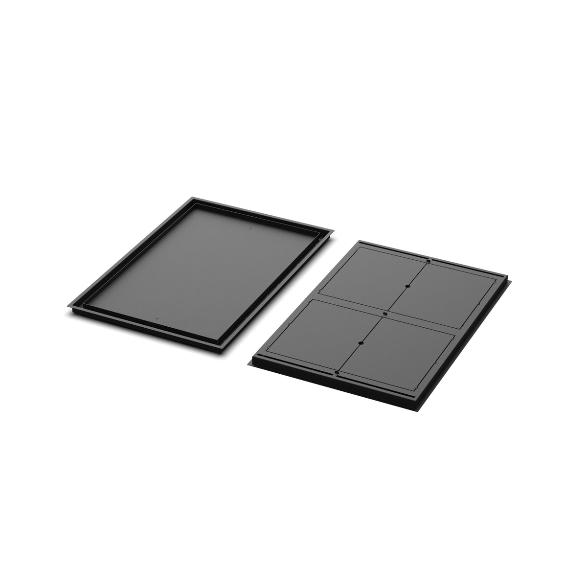 23x34 Classic floor register, front and back views side by side