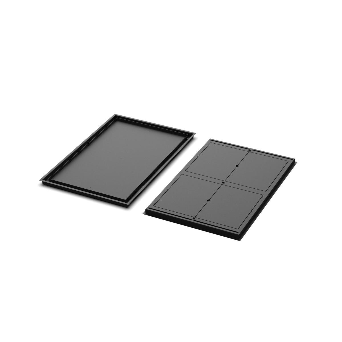 23x36 Classic floor register, front and back views side by side