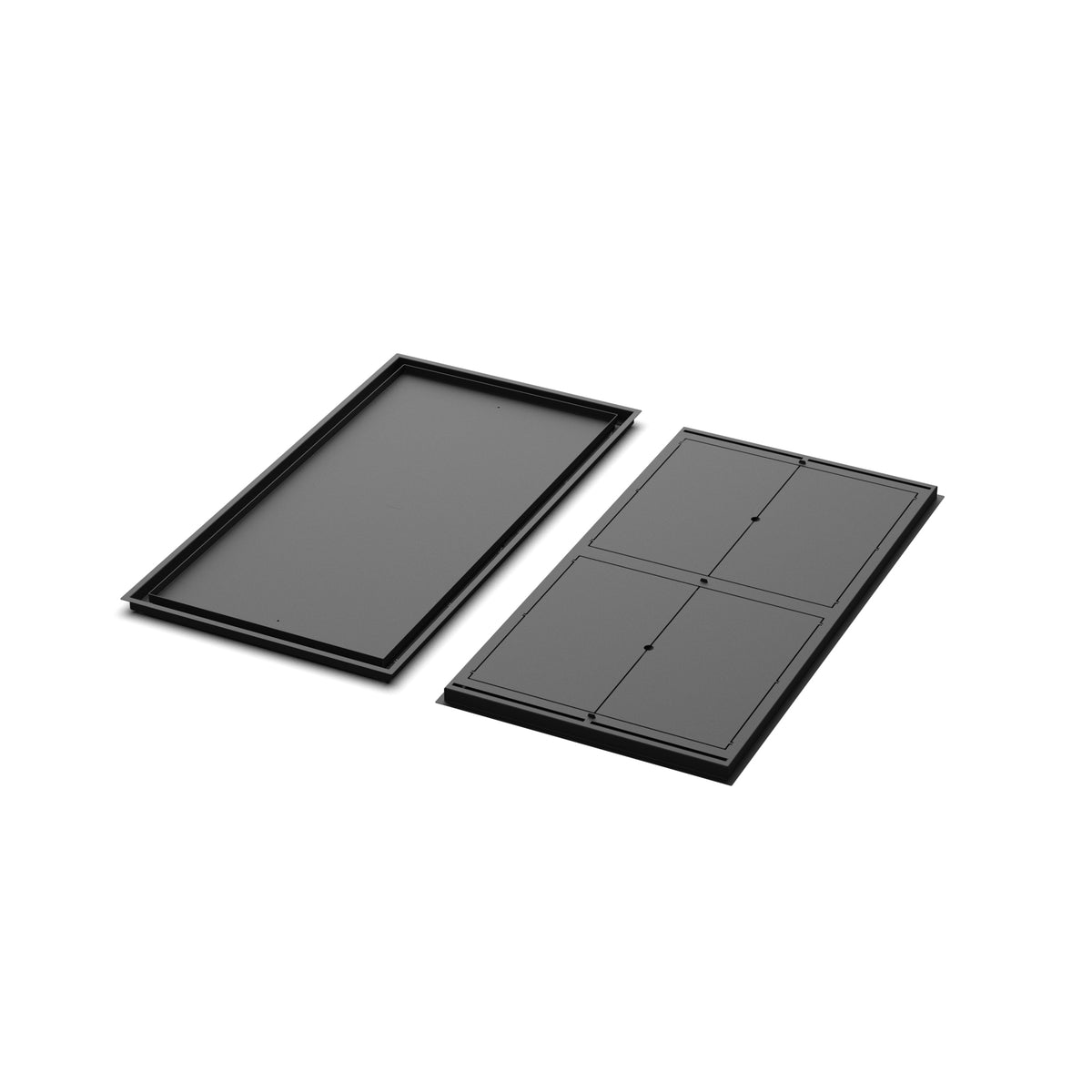 23x44 Classic floor register, front and back views side by side