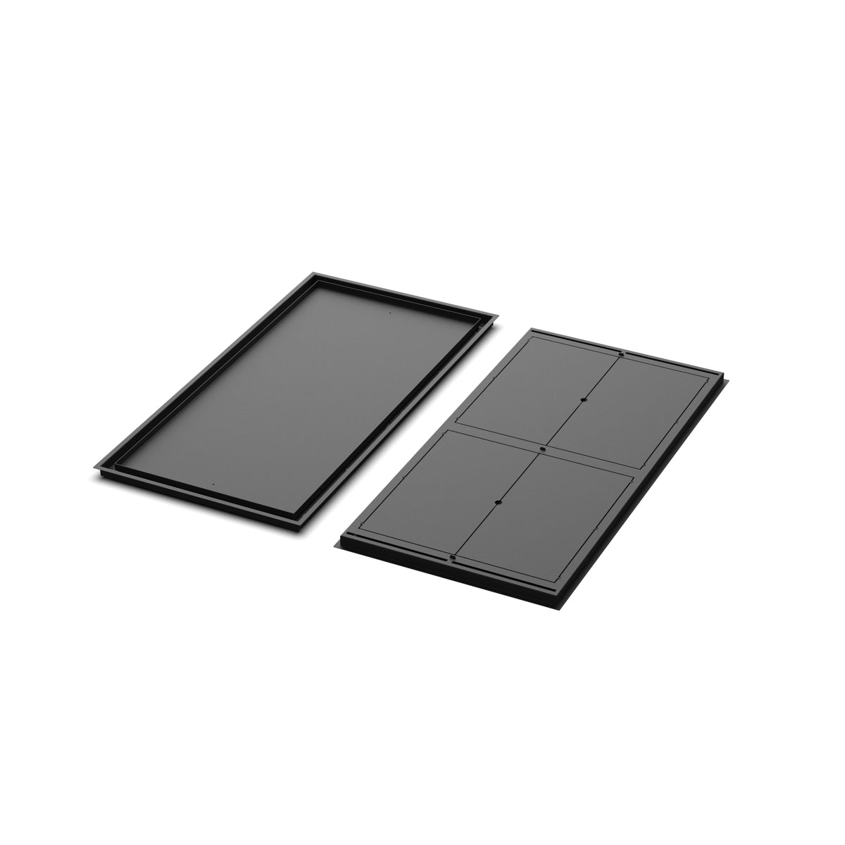 23x46 Classic floor register, front and back views side by side