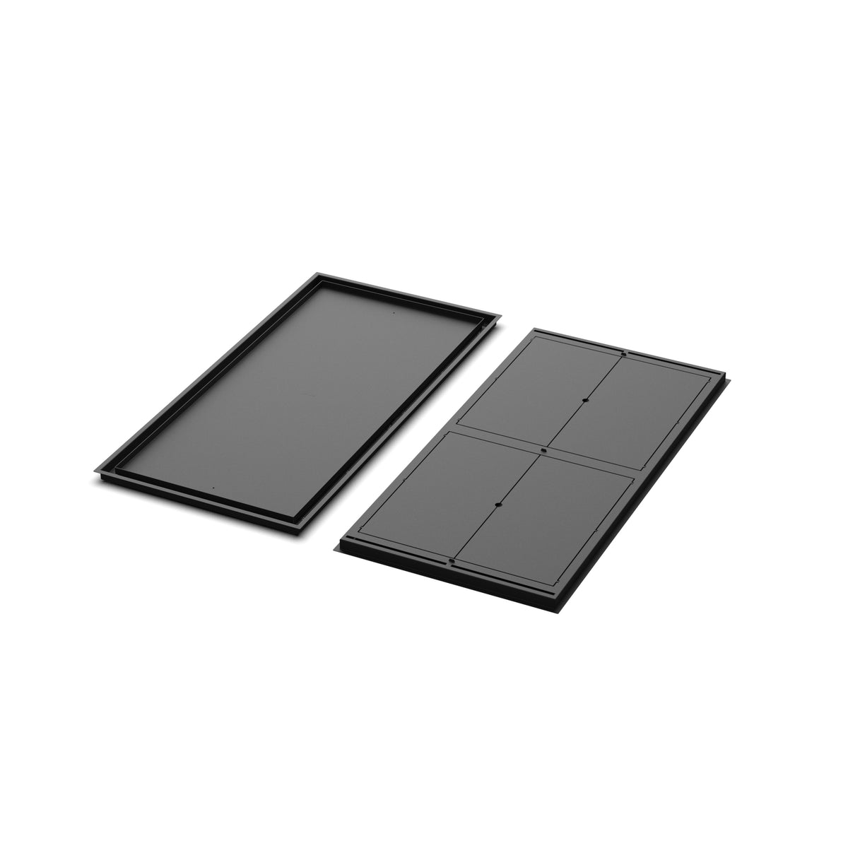 23x47 Classic floor register, front and back views side by side