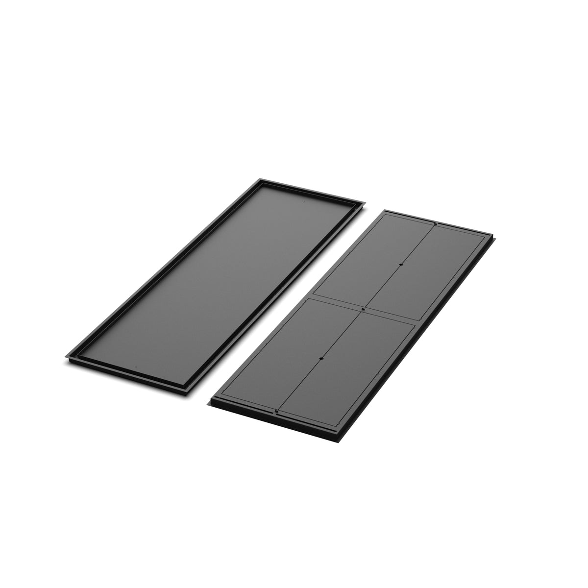 23x72 Classic floor register, front and back views side by side