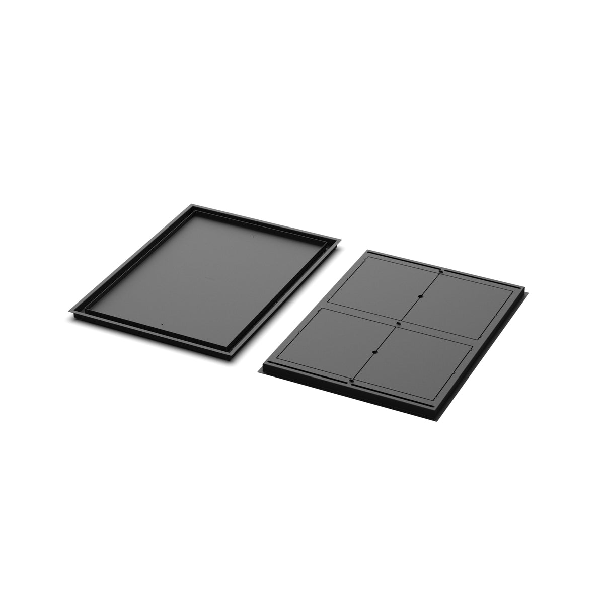 24x33 Classic floor register, front and back views side by side