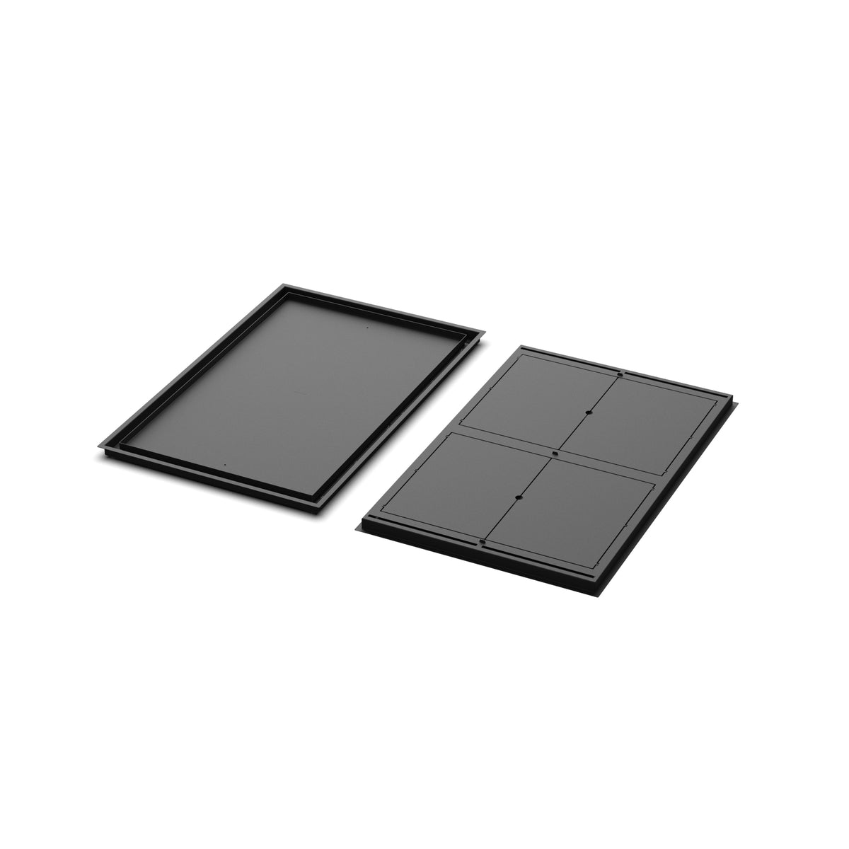 24x37 Classic floor register, front and back views side by side