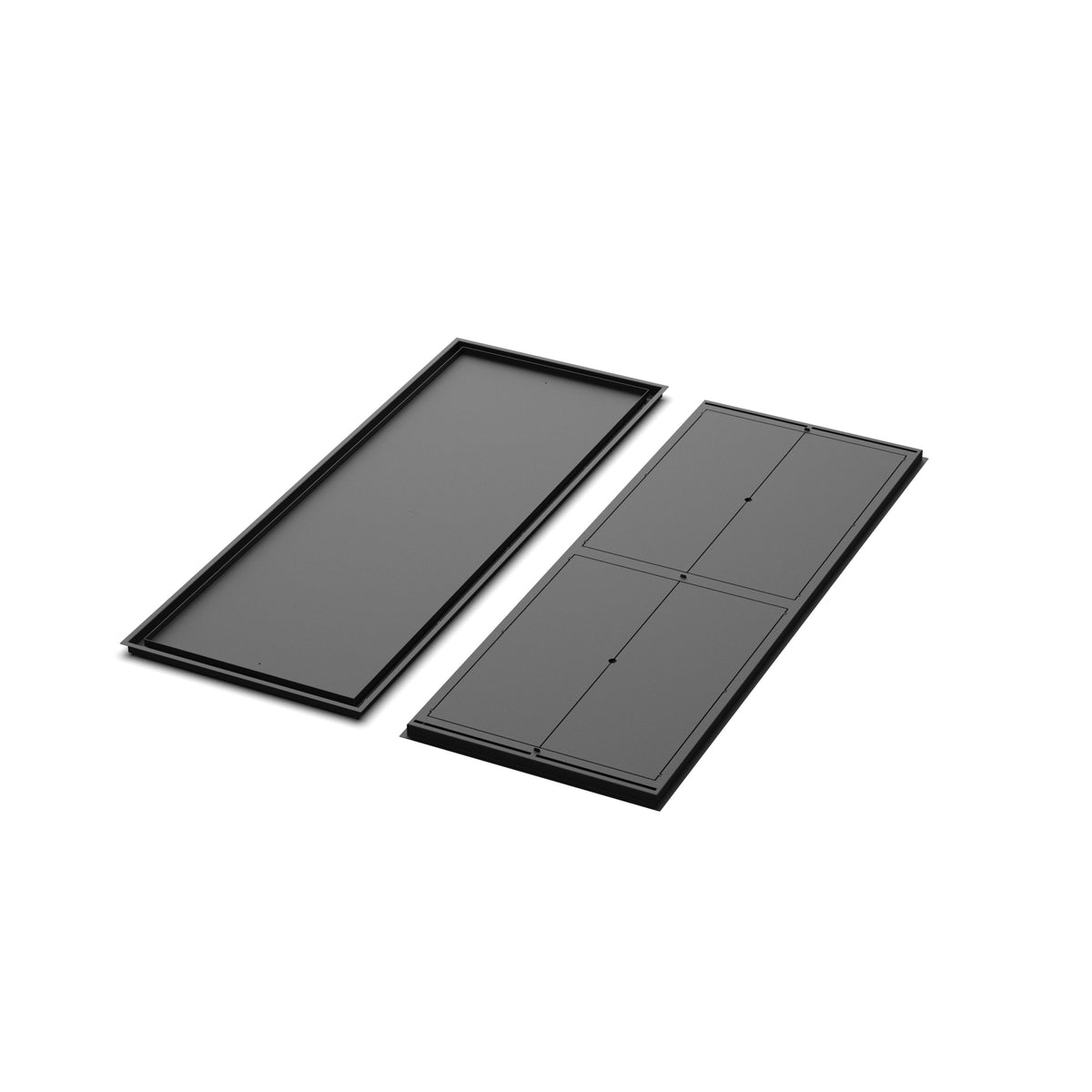 24x65 Classic floor register, front and back views side by side