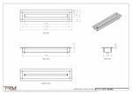 2x12 ZenFlow floor register, dimensions drawing