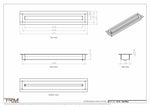 2x14 ZenFlow floor register, dimensions drawing