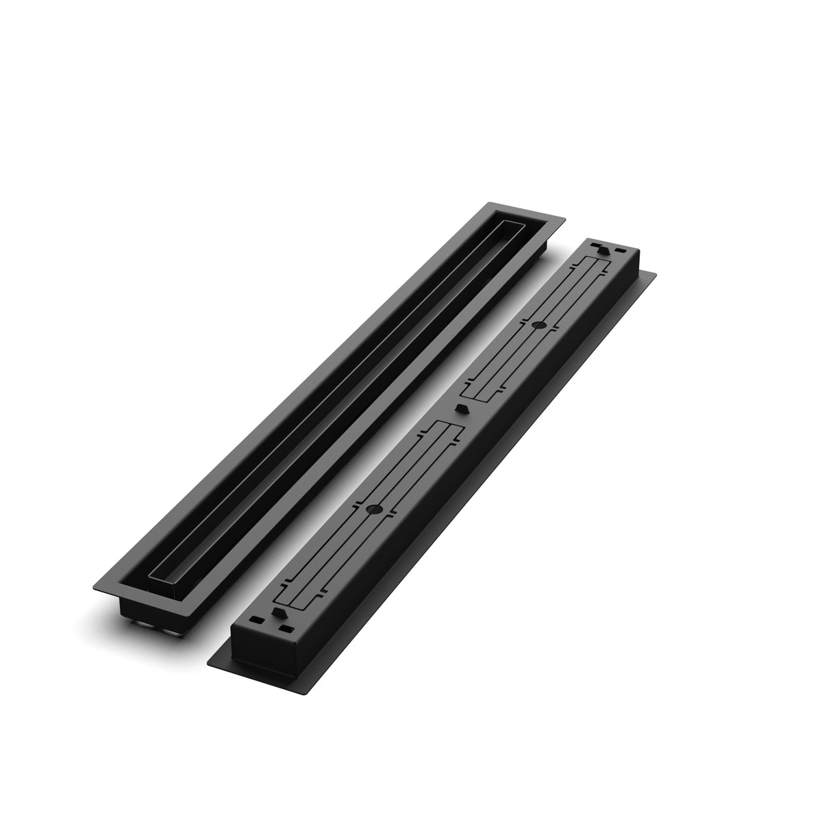 2x25 Classic floor register, front and back views side by side