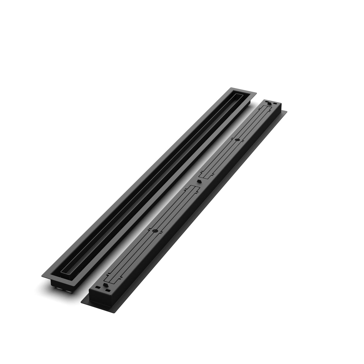 2x36 Classic floor register, front and back views side by side