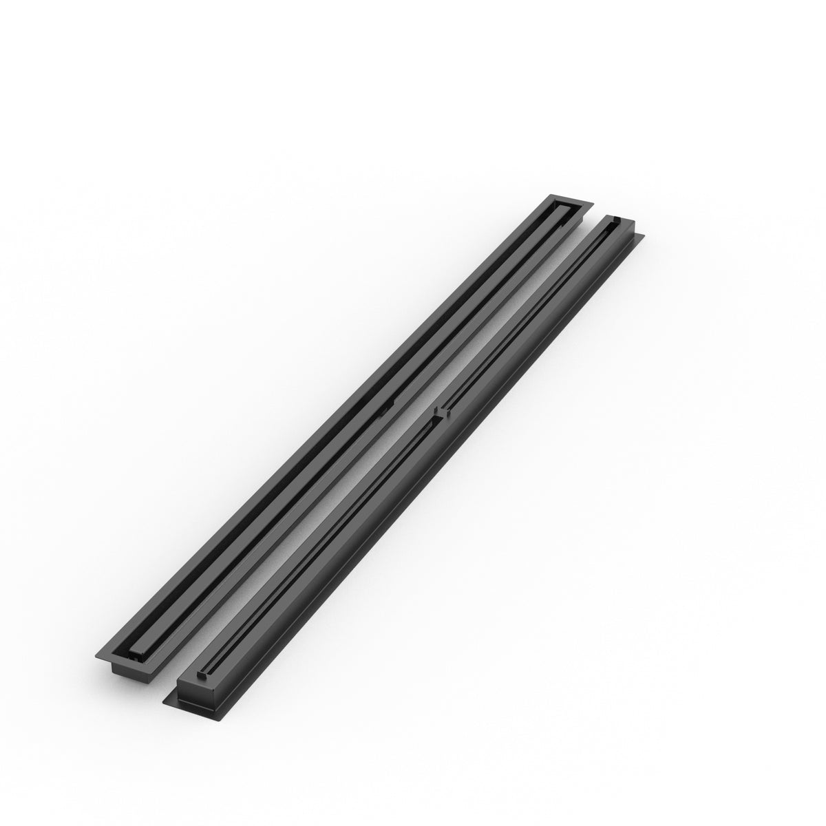 2x50 ZenFlow floor register, front and back view