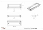 3x10 ZenFlow floor register, dimensions drawing