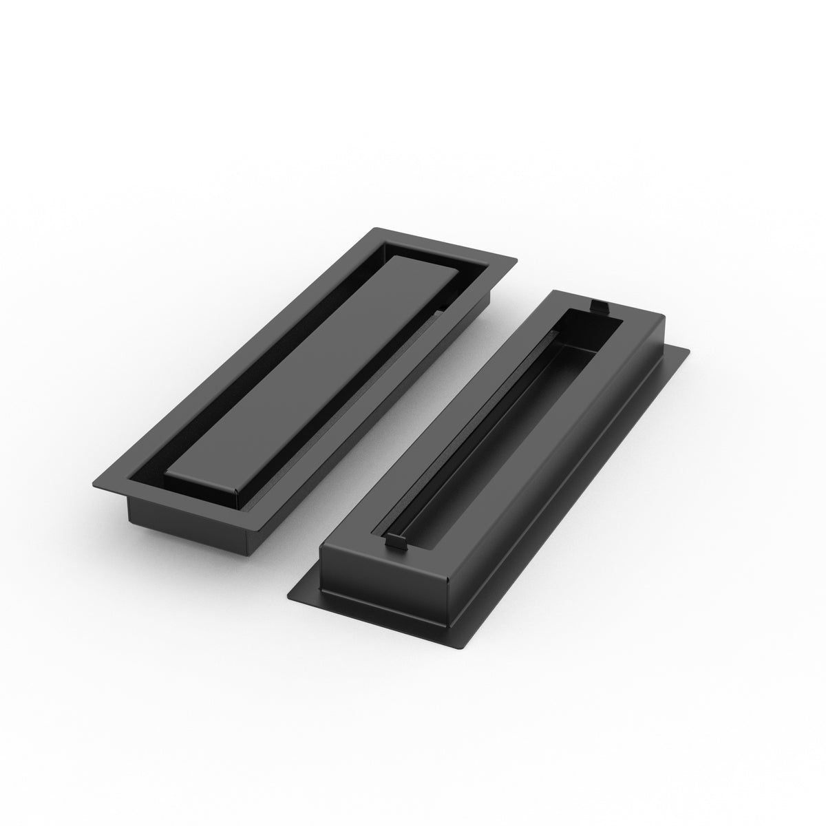 3x12 ZenFlow floor register, front and back view
