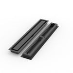 3x24 ZenFlow floor register, front and back view