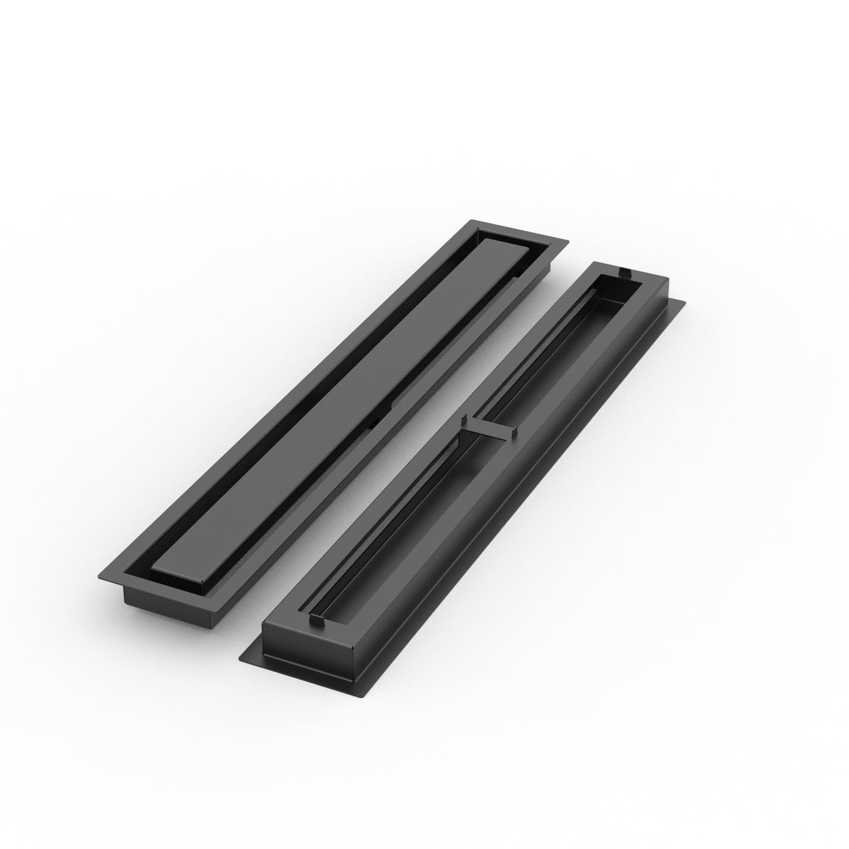 3x24 ZenFlow floor register, front and back view