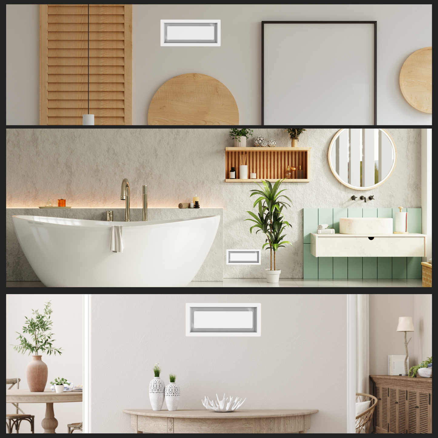 22x30.5 - Wall Vent - Modern Vent Cover -  Return Air Vent - TRM Metal  30.5x22