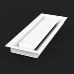 4x12 ZENƒLOW Drop-in Air Vent, Flush Floor-Matching, All Metal, Floor Vent Cover (12x4)