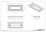 4x10 LuxeEdge Wide Floor Register | Floor-Matching Steel Vent Cover