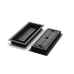 4x10 Classic floor register, front and back view
