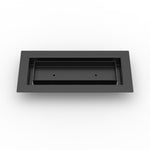 4x10 LuxeEdge Floor Register, textured black, front view