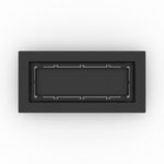 4x10 LuxeEdge Floor Register, textured black, top-down view
