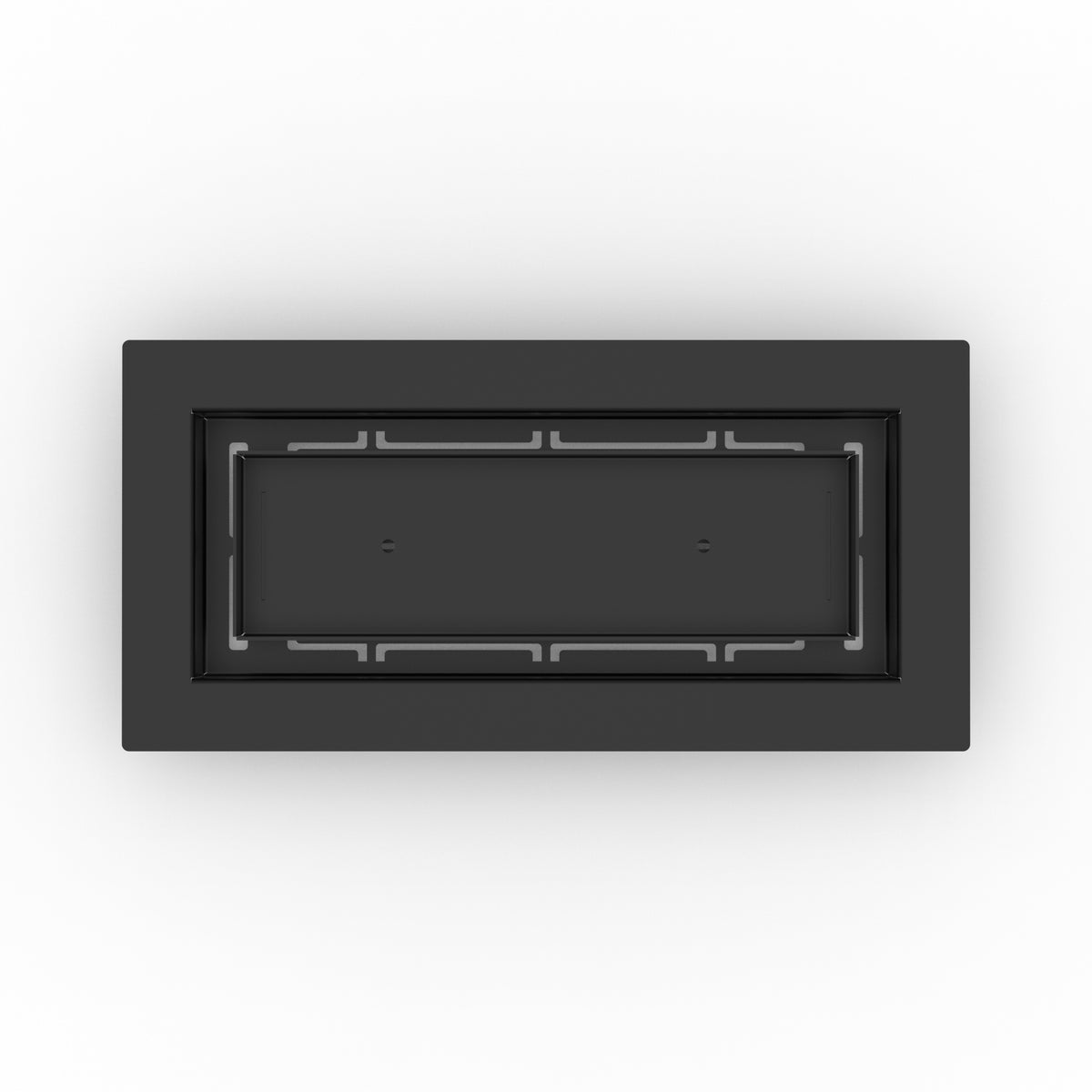 4x10 LuxeEdge Floor Register, textured black, top-down view