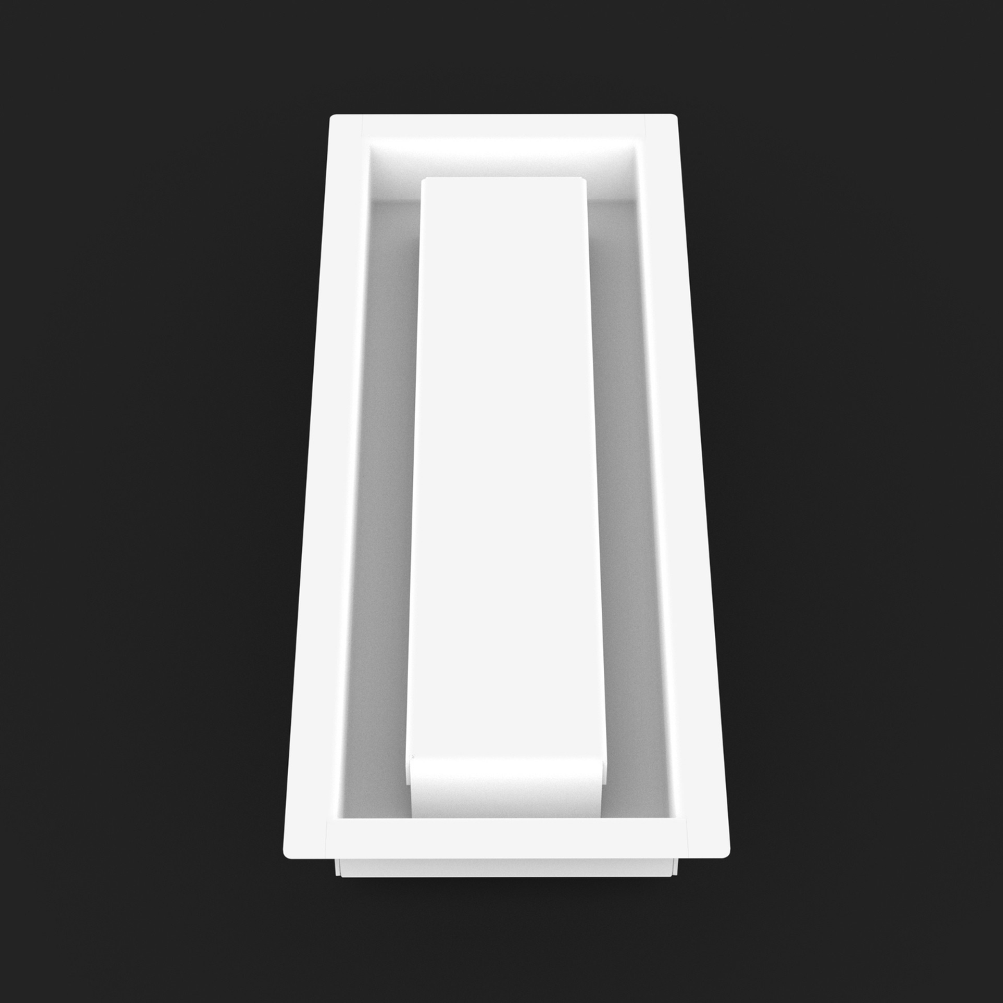 4x12 ZENƒLOW Drop-in Air Vent, Flush Floor-Matching, All Metal, Floor Vent Cover (12x4)