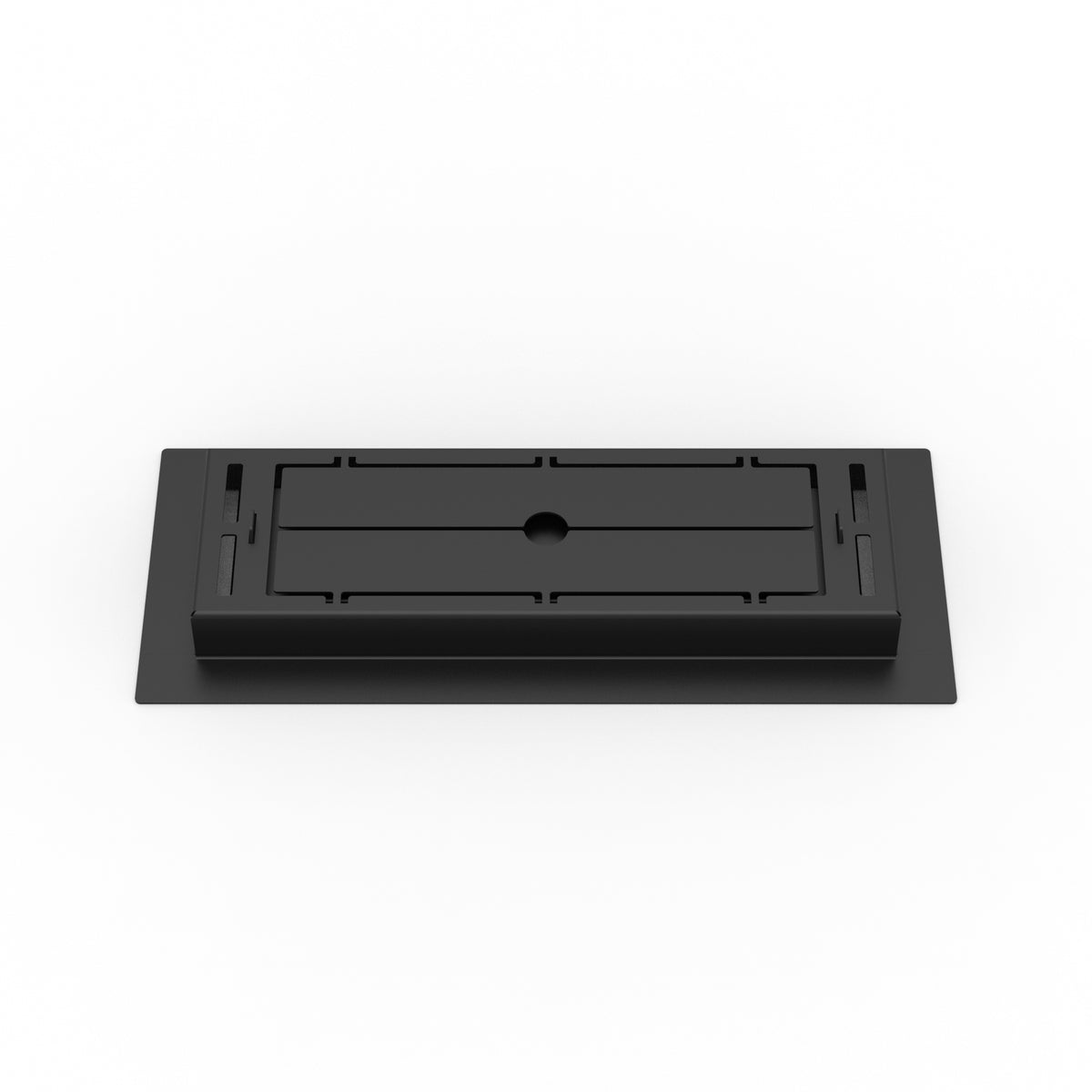 4x12 LuxeEdge Floor Register, textured black, back view