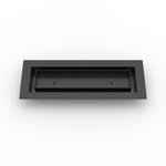 4x12 LuxeEdge Floor Register, textured black, front view