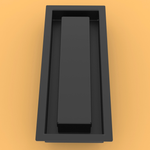 4x12 ZENƒLOW Drop-in Air Vent, Flush Floor-Matching, All Metal, Floor Vent Cover (12x4)