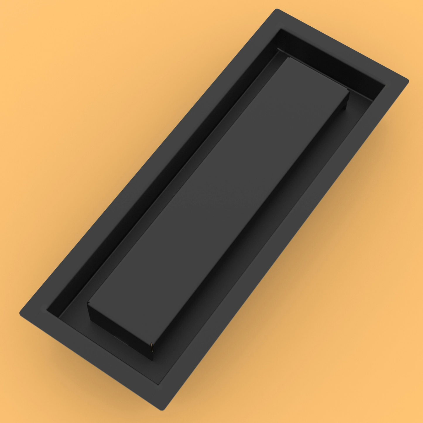 4x12 ZENƒLOW Drop-in Air Vent, Flush Floor-Matching, All Metal, Floor Vent Cover (12x4)