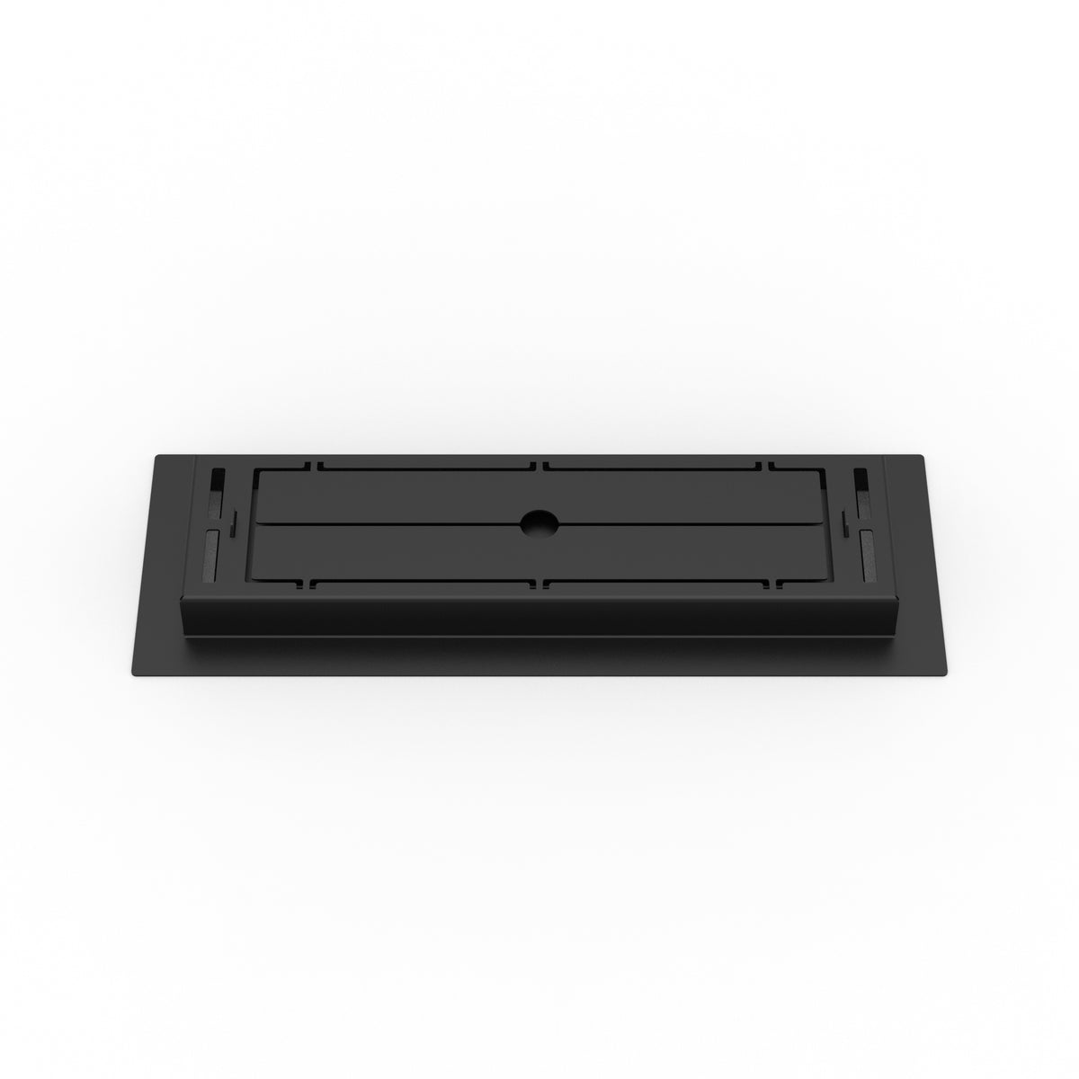 4x14 LuxeEdge Floor Register, textured black, back view