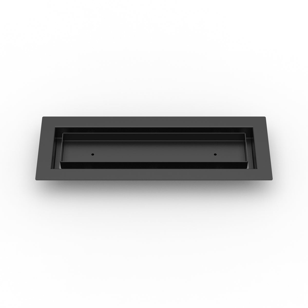 4x14 LuxeEdge Floor Register, textured black, front view