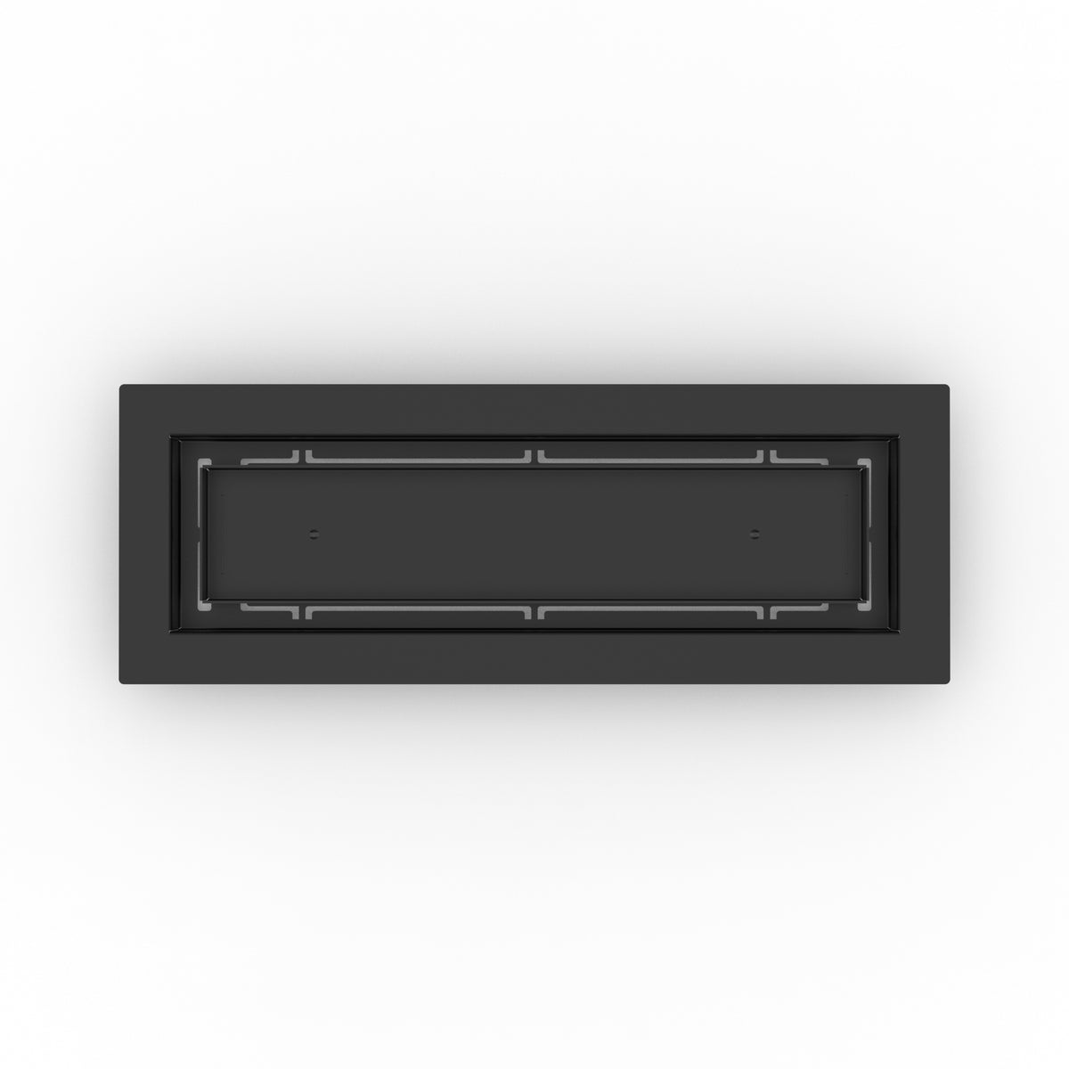 4x14 LuxeEdge Floor Register, textured black, top-down view