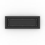 4x14 LuxeEdge Floor Register, textured black, top-down view