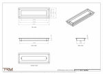 4x14 ZenFlow floor register, dimensions drawing