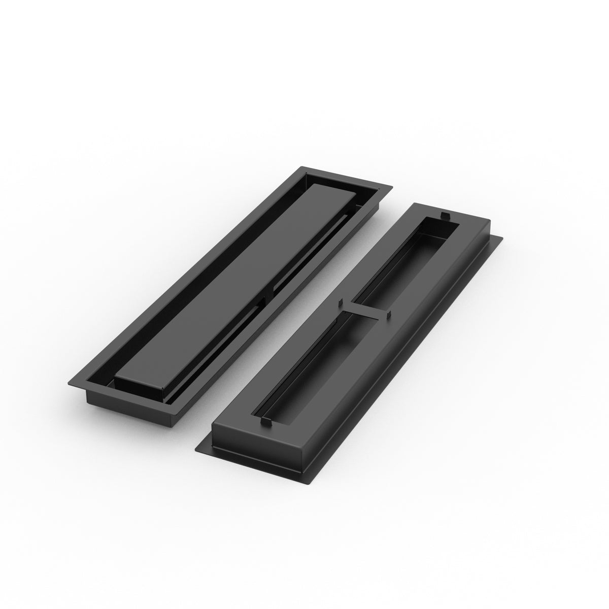 4x20 ZenFlow floor register, front and back view