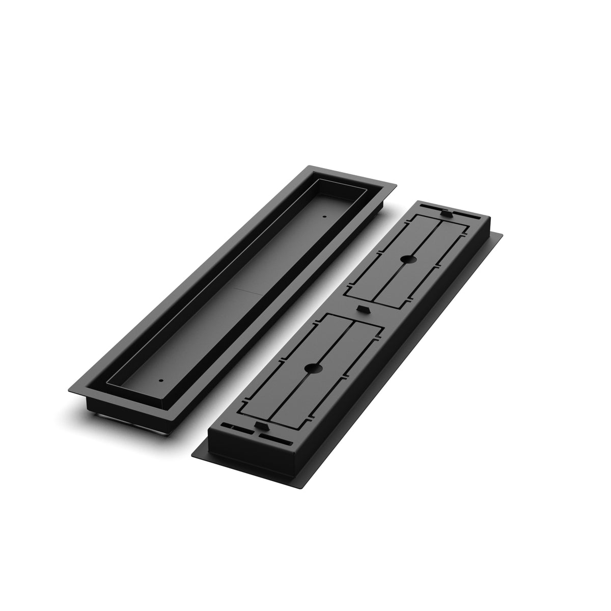 4x21 Classic floor register, front and back views side by side