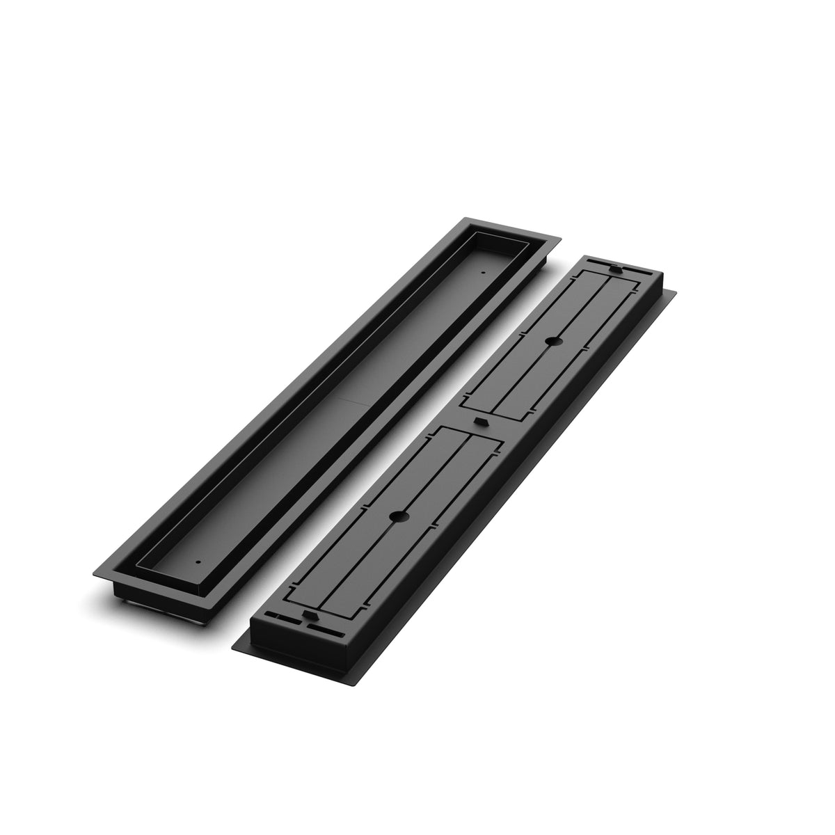 4x30 Classic floor register, front and back view