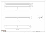 4x36 ZenFlow floor register, dimensions drawing