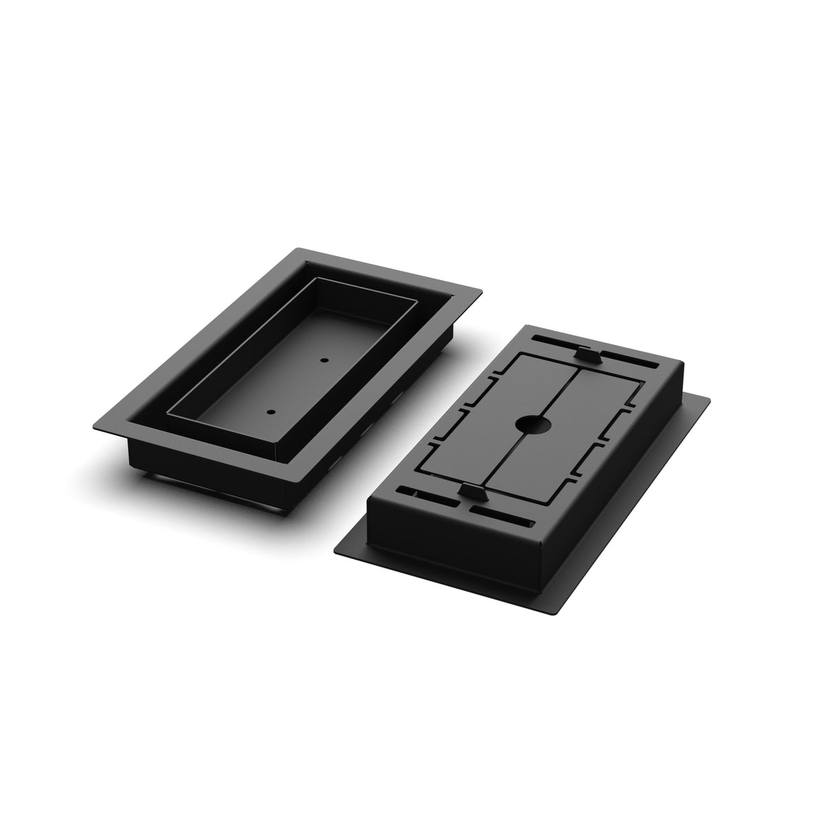 4x8 Classic floor register, front and back view