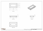 4x8 ZenFlow floor register, dimensions drawing
