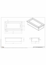 5.5x11.5x2.5 - Wall Vent - Modern Vent Cover - Return Air Vent - TRM Metal 2.5x11.5x5.5 - TRM Metal Products