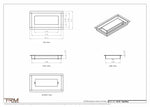5x10 ZenFlow floor register, dimensions drawing