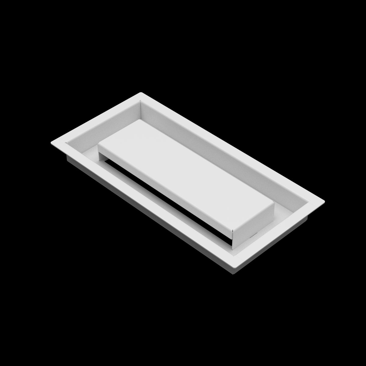 5x11 ZenFlow floor register, white