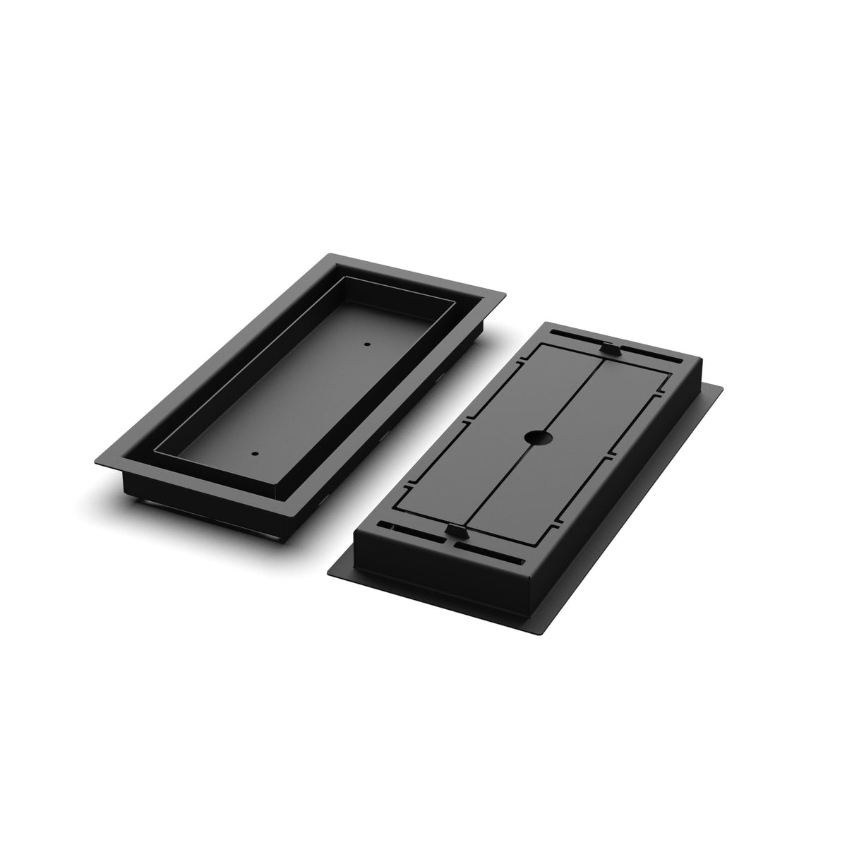 5x12 Classic floor register, front and back view
